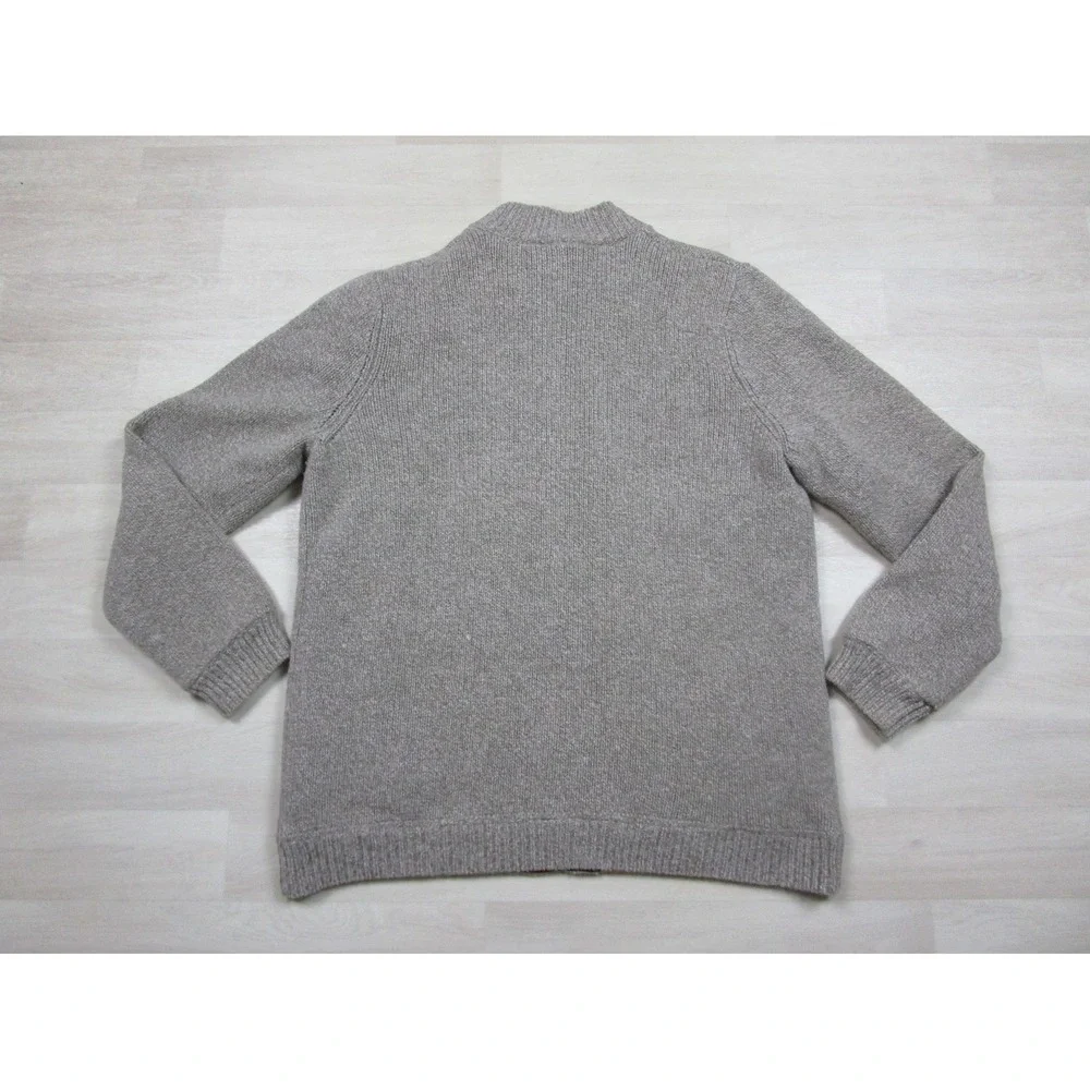 L.L.Bean Classic Ragg Lambswool Cardigan Sweater Men's (XXL) Flannel Lined Zip